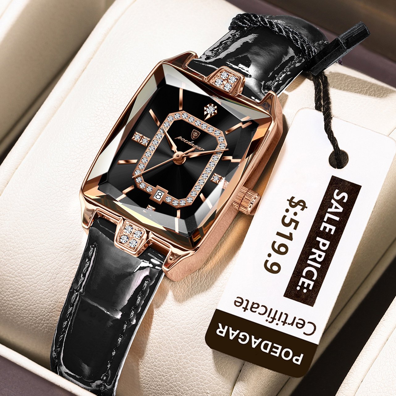 Poedagar 785 watch Rose Gold Black L variant
