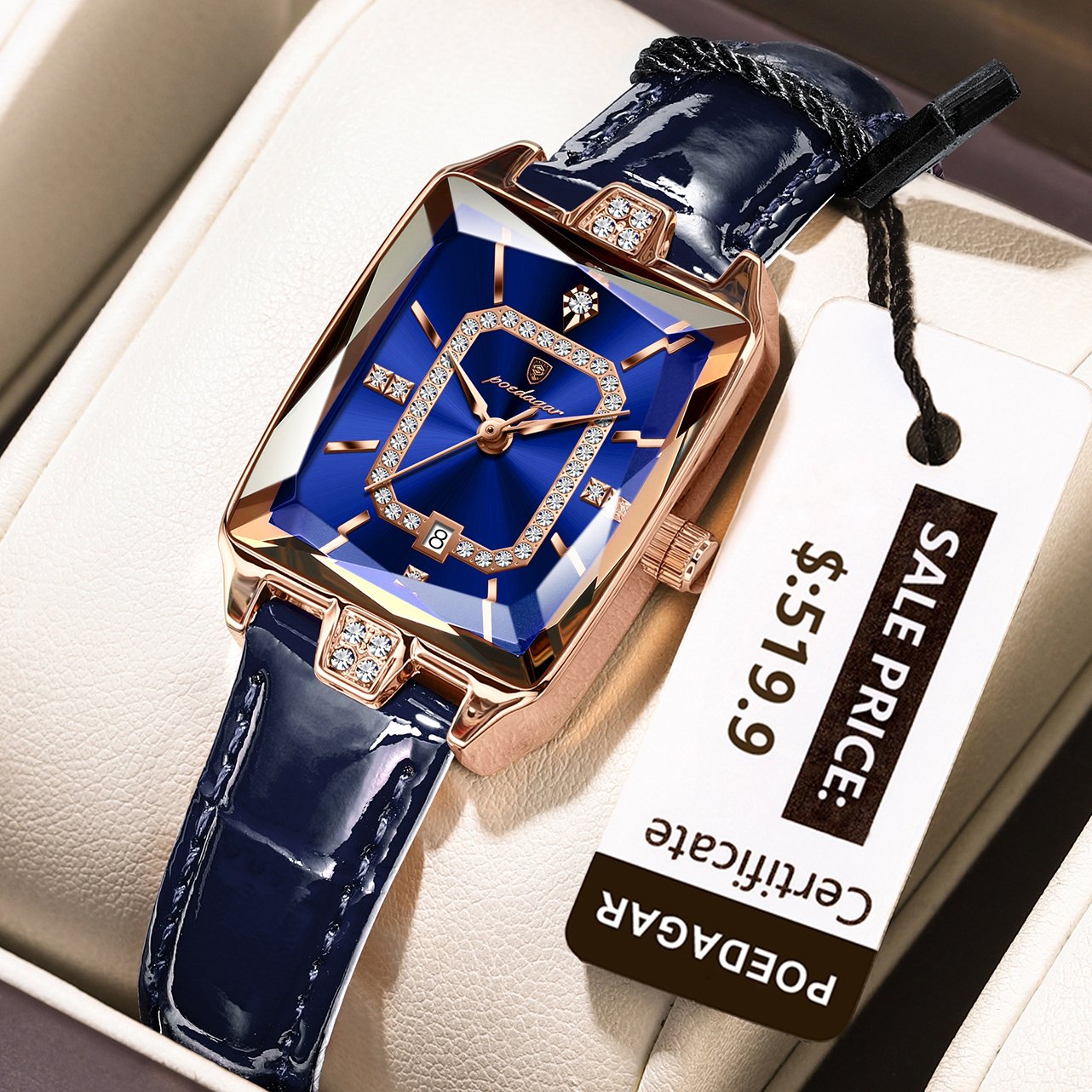 Poedagar 785 watch Rose Gold Blue L variant