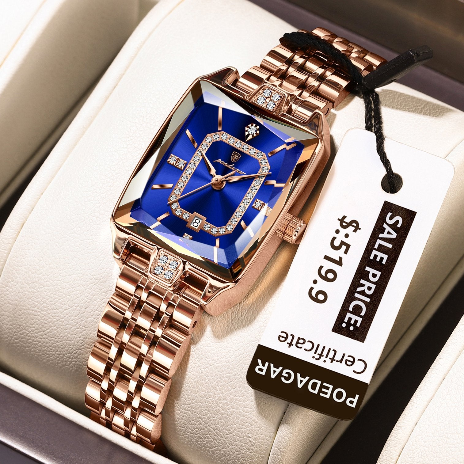 Poedagar 785 watch Rose Gold Blue S variant