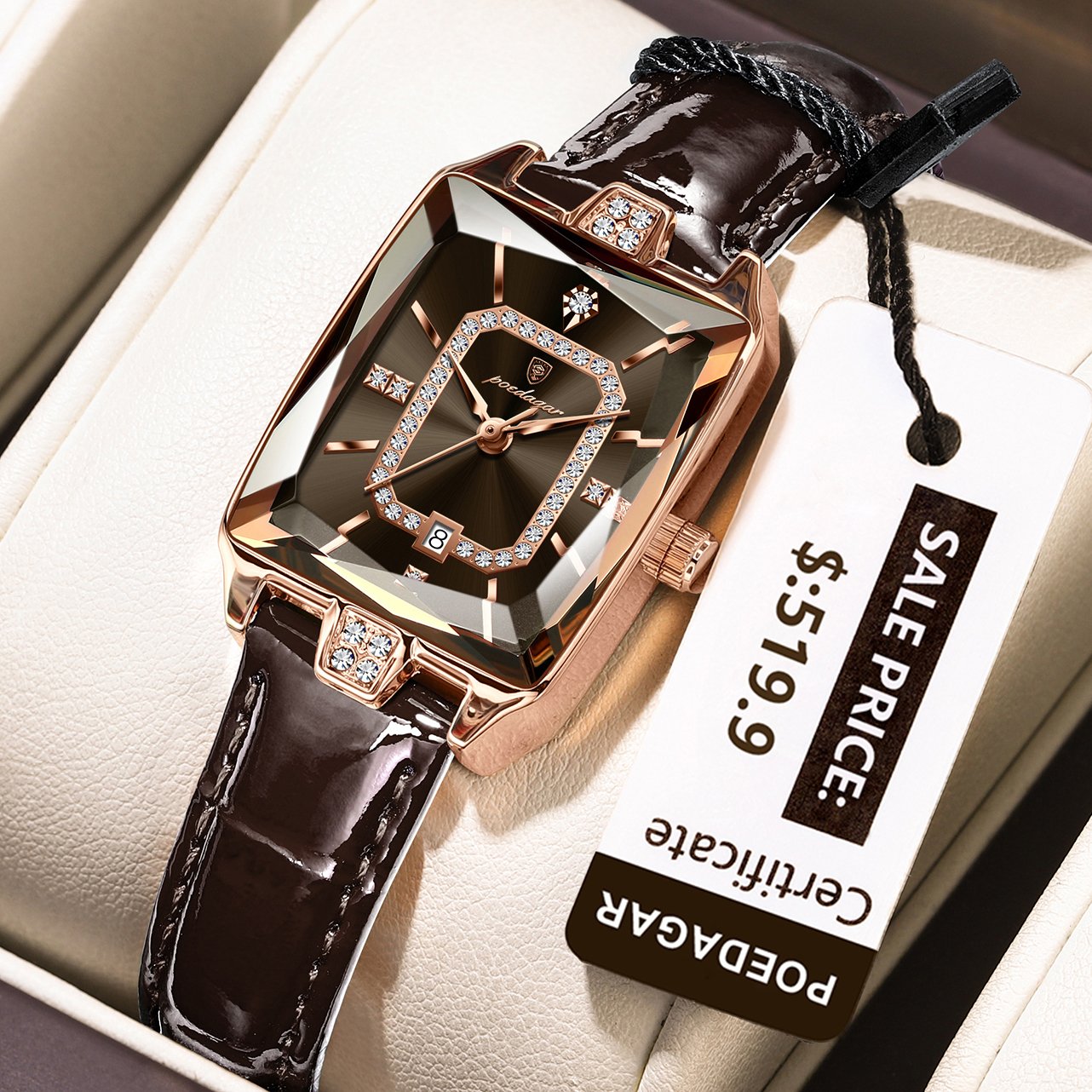 Poedagar 785 watch Rose Gold Brown L variant