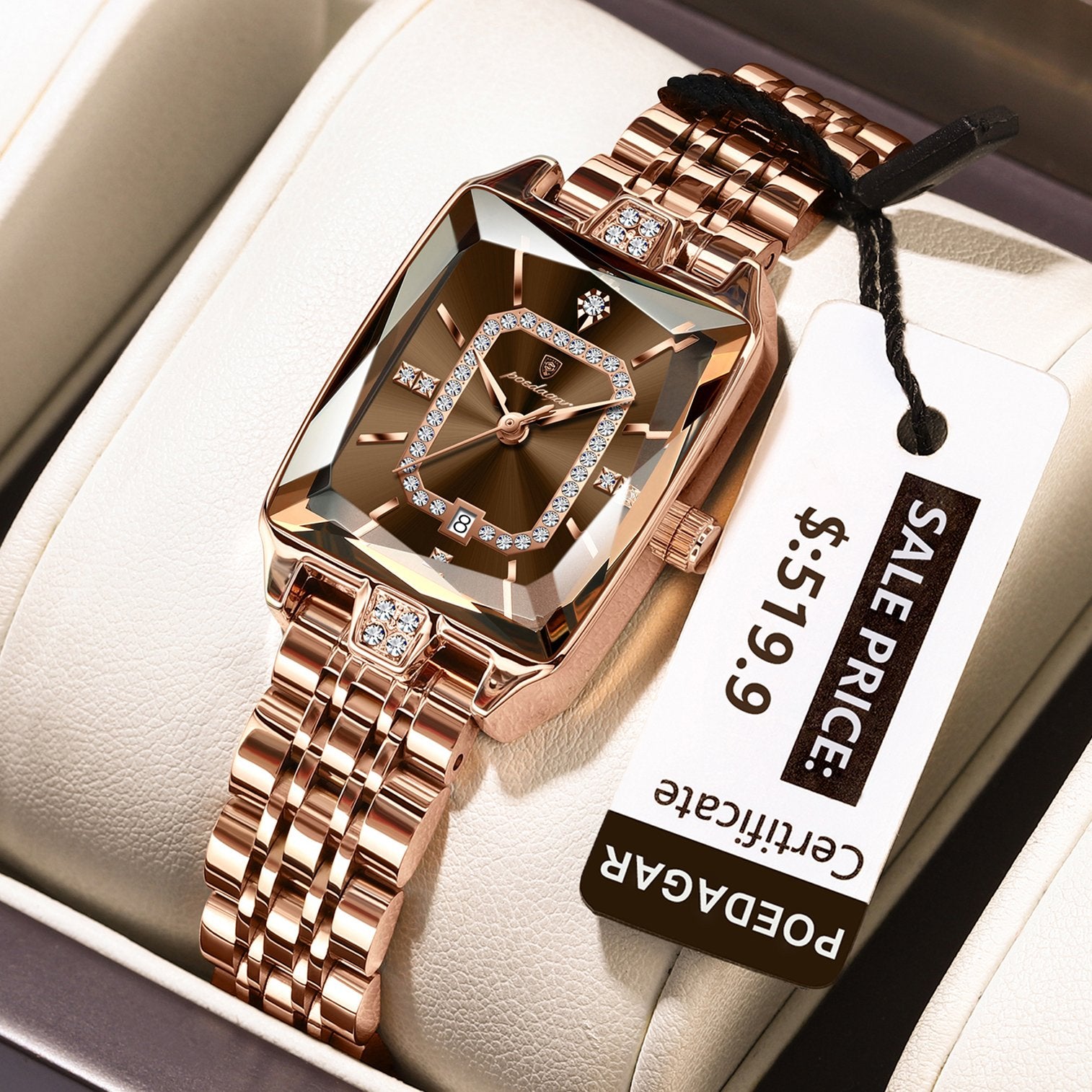 Poedagar 785 watch Rose Gold Brown S variant