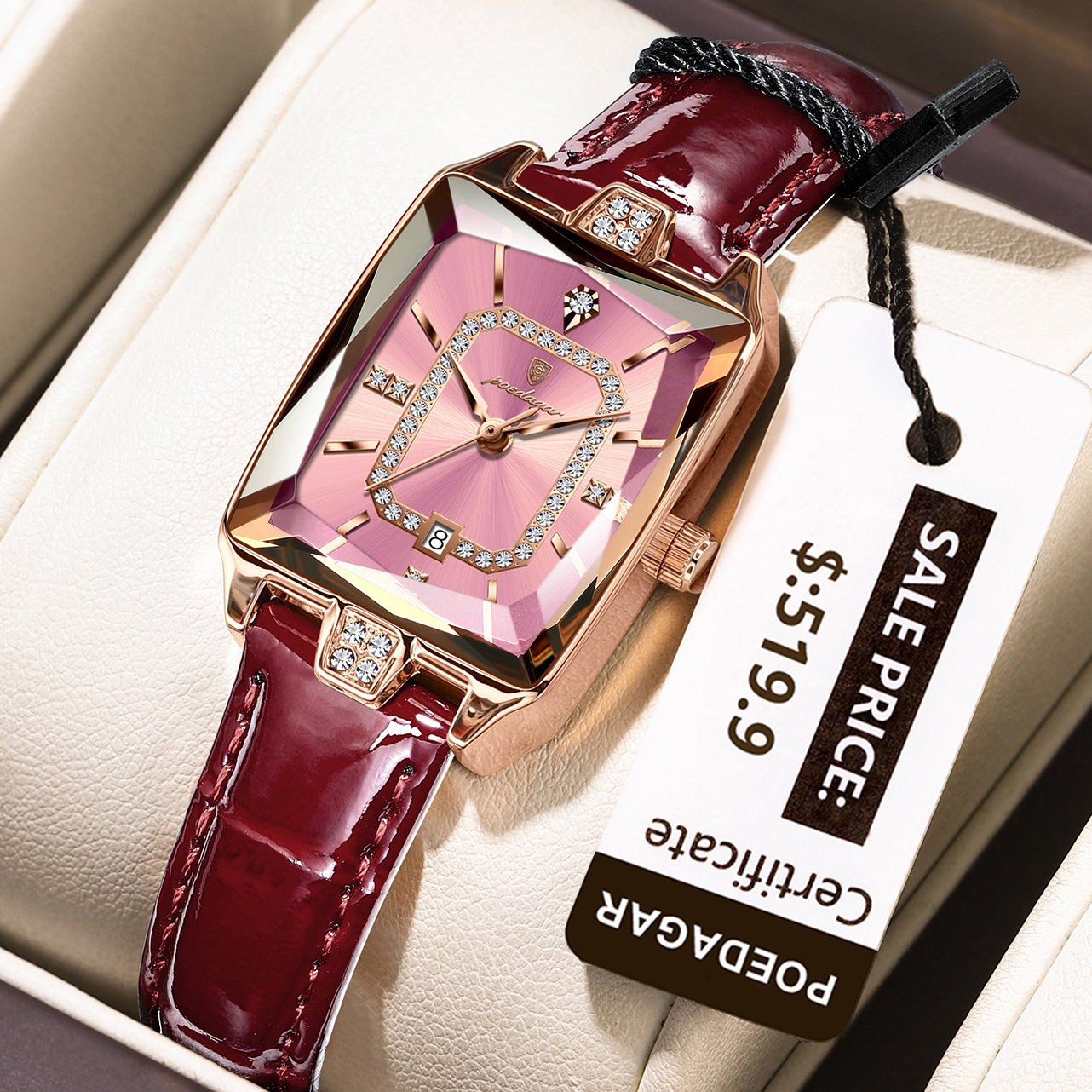Poedagar 785 watch Rose Gold Pink L variant