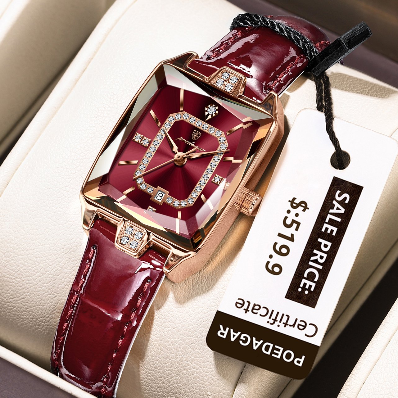 Poedagar 785 watch Rose Gold Red L variant