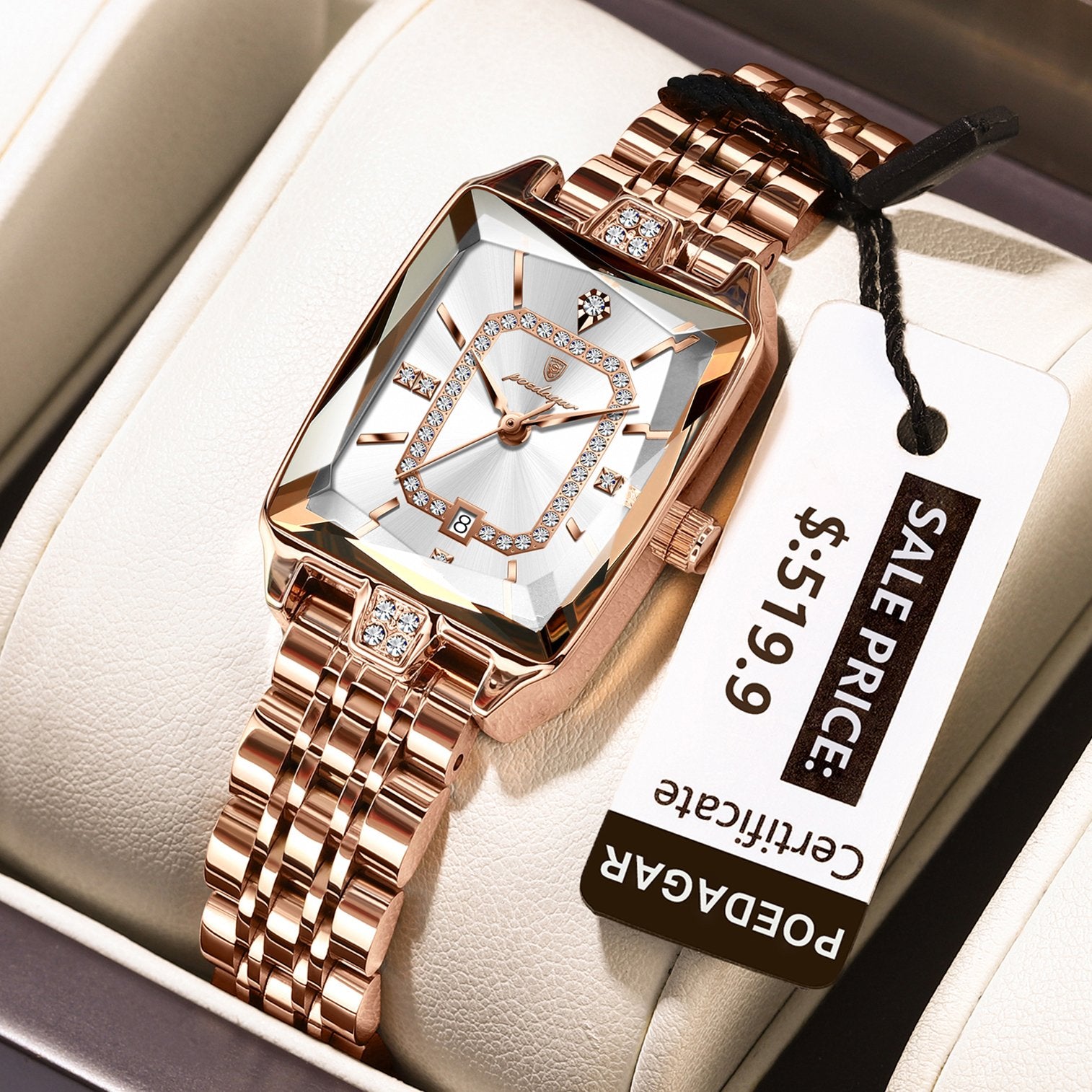 Poedagar 785 watch Rose Gold White S variant