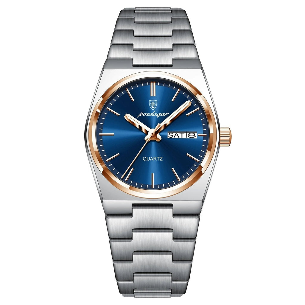 Poedagar 786 watch RoseGold Blue variant