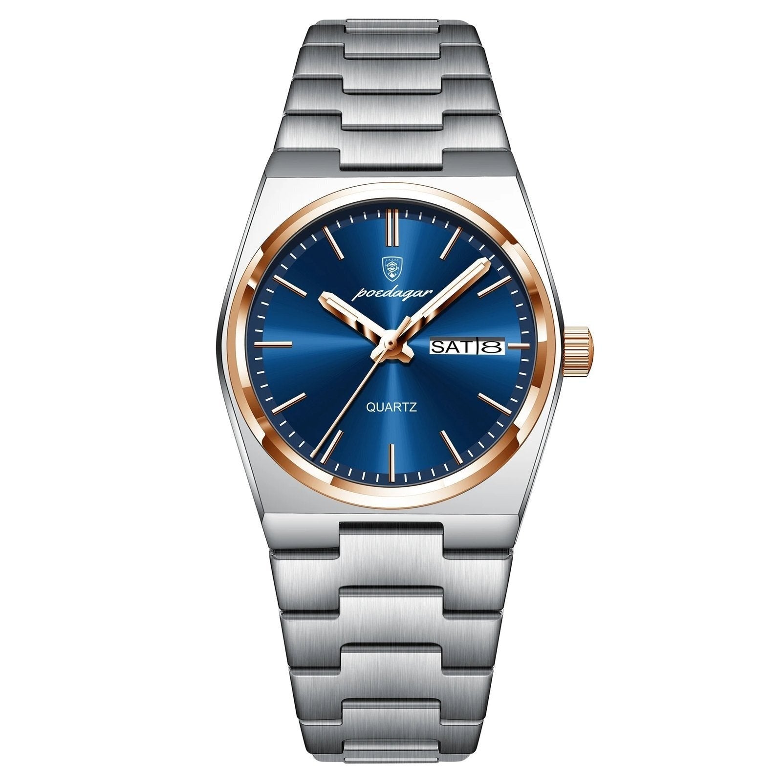 Poedagar 786 watch RoseGold Blue variant
