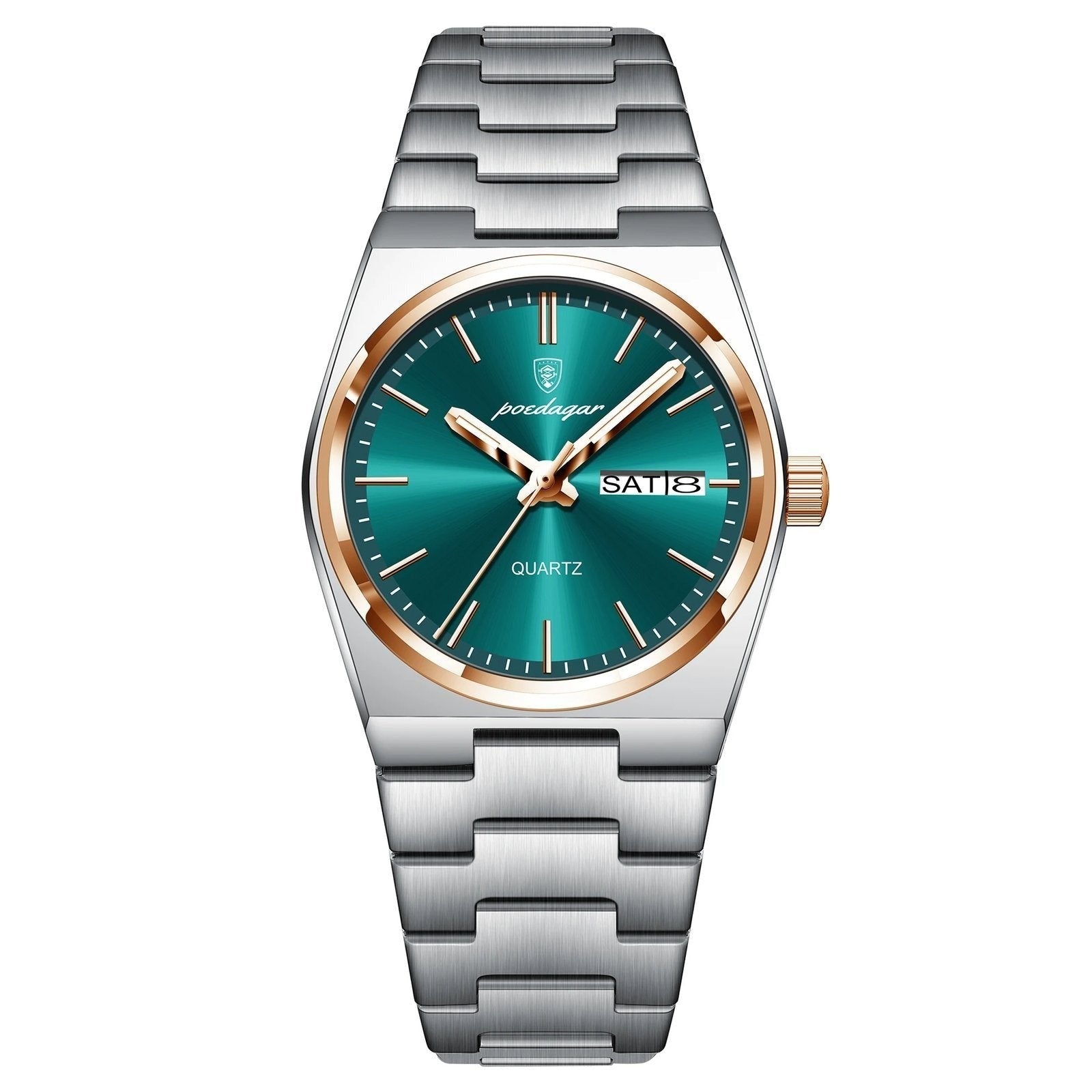 Poedagar 786 watch RoseGold Green variant
