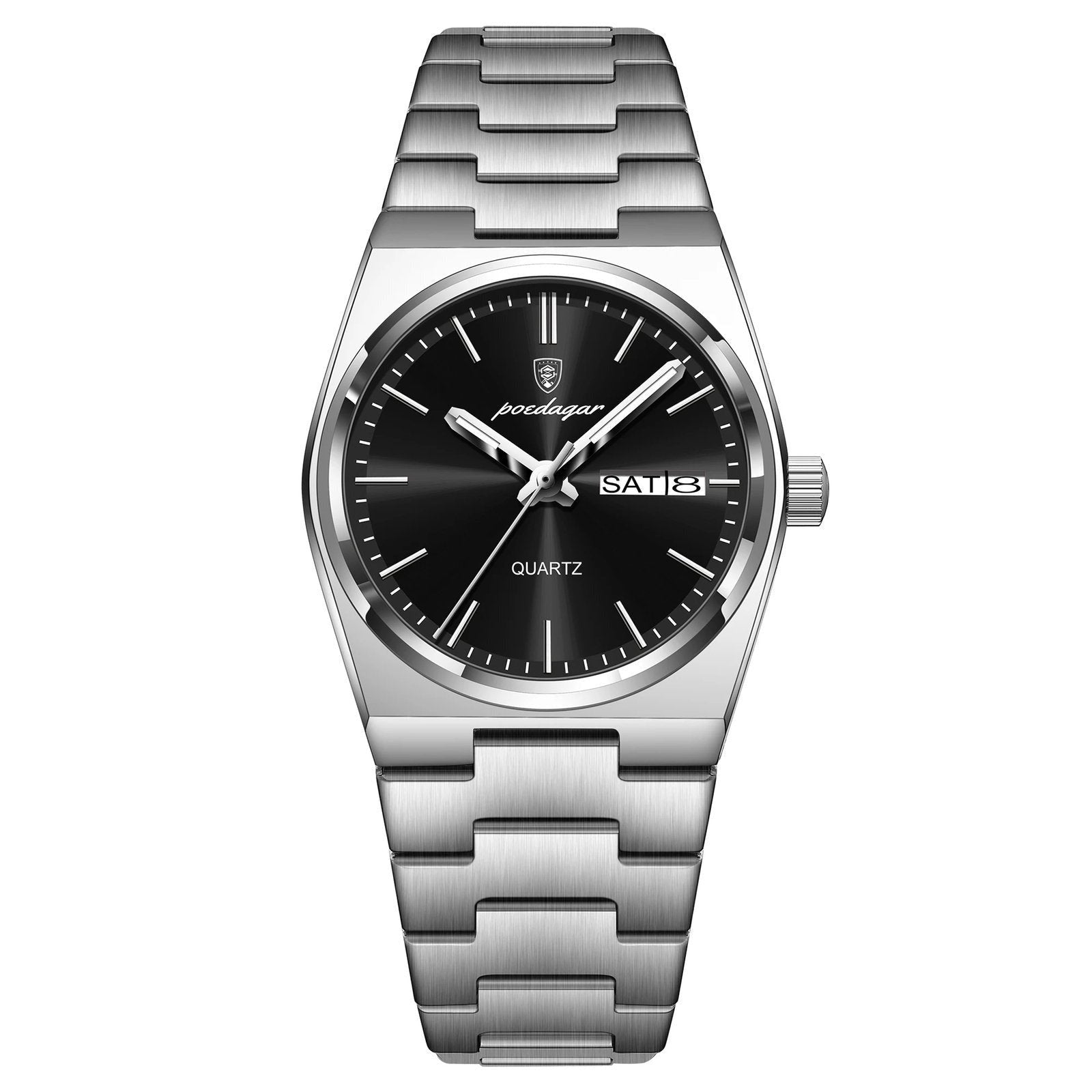 Poedagar 786 watch Silver Black variant