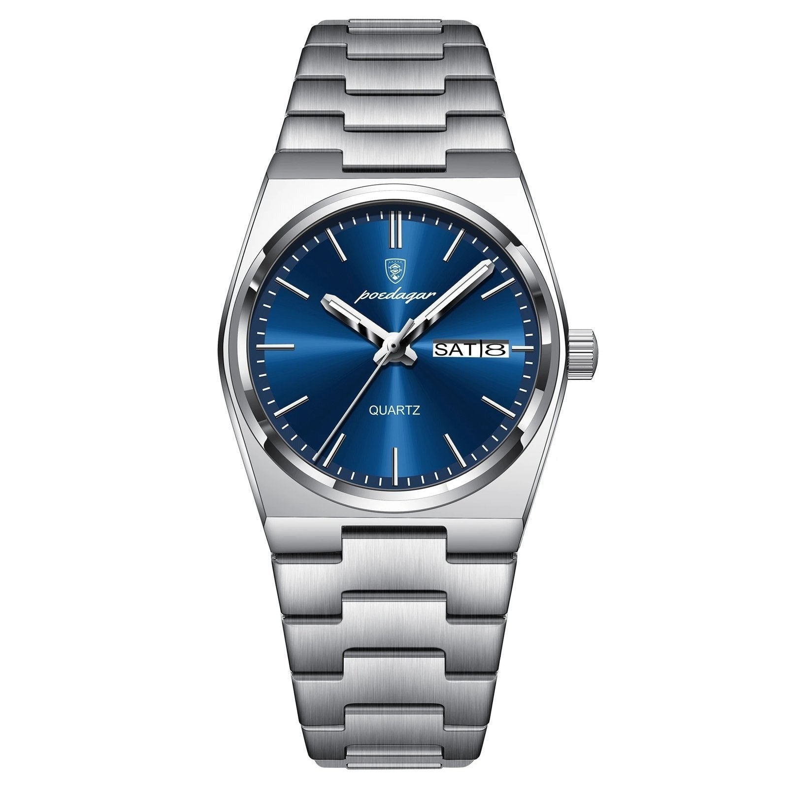 Poedagar 786 watch Silver Blue variant