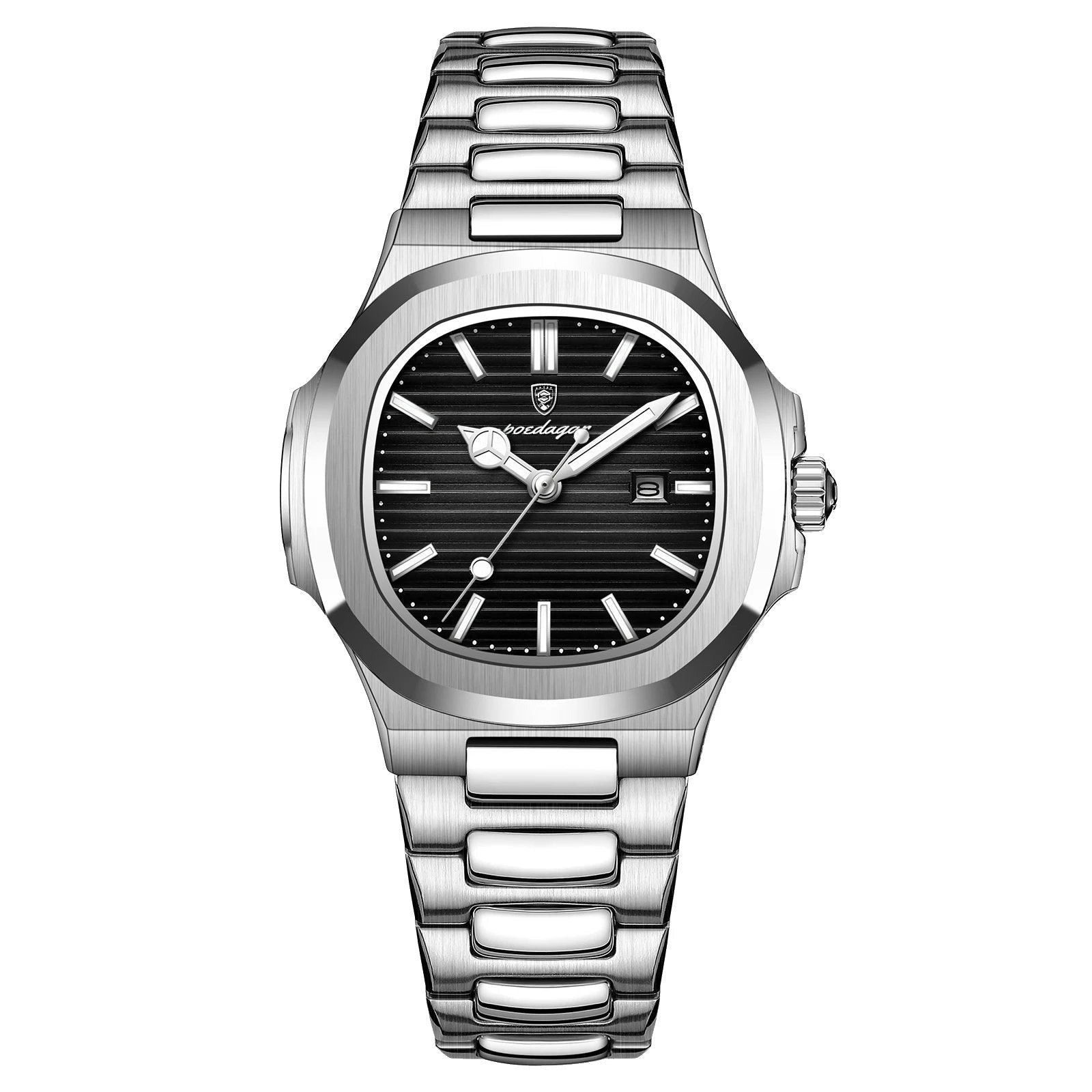 Poedagar 789 watch Silver Black variant