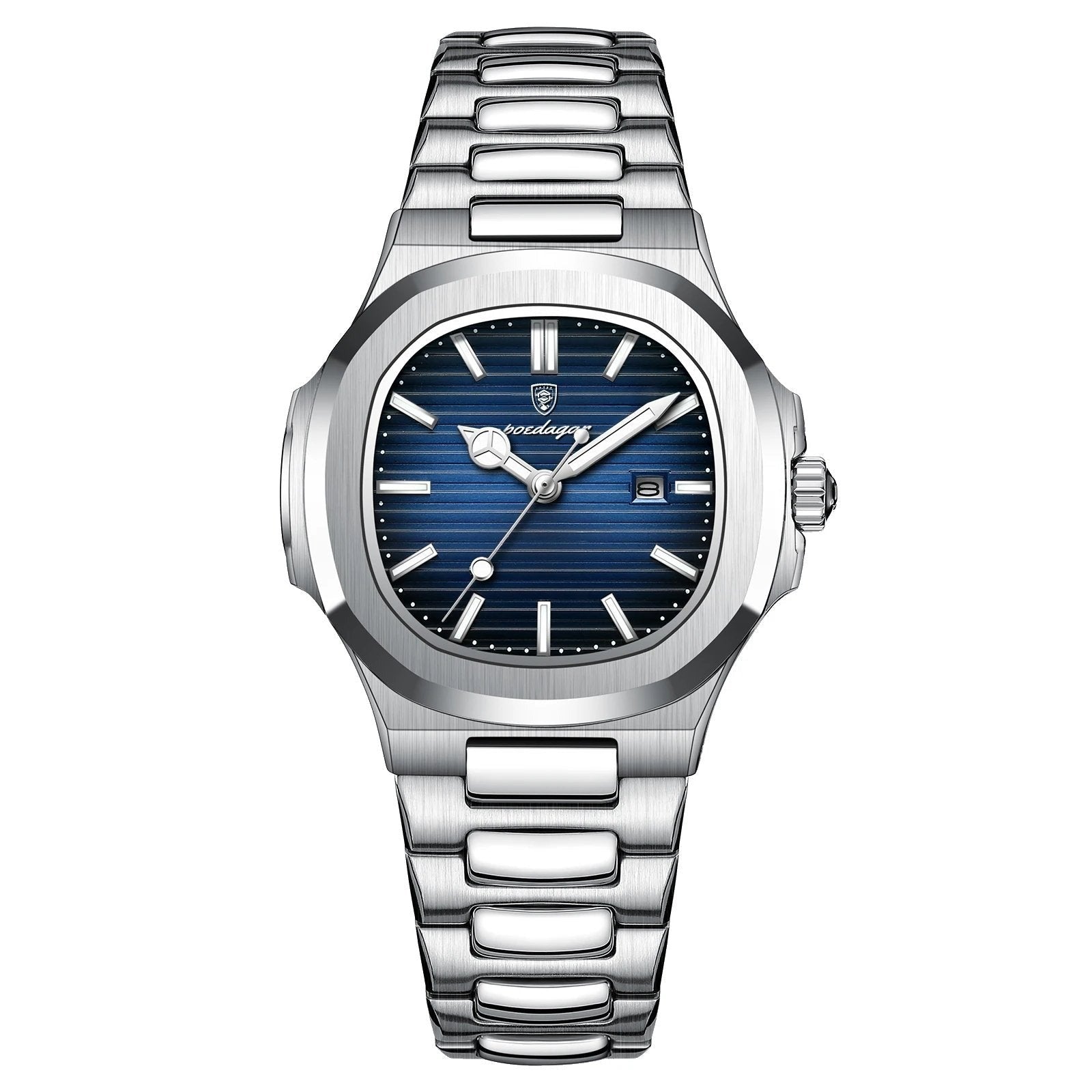 Poedagar 789 watch Silver Blue variant