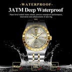 POEDAGAR 794 women's watch 3ATM deep waterproof feature graphic with champagne dial