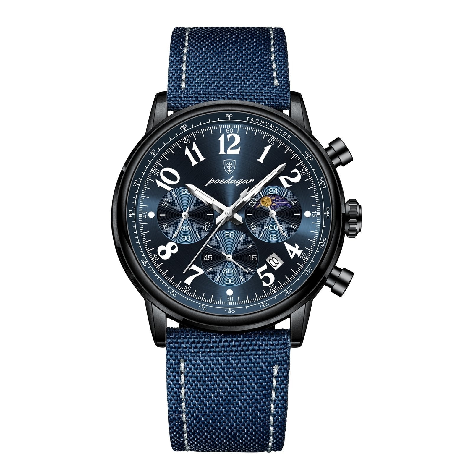 Poedagar 808 watch Black Blue variant