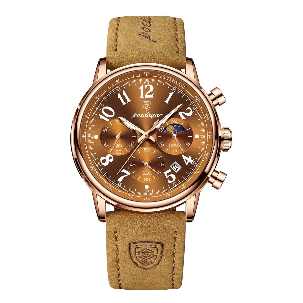 Poedagar 808 watch Rose Gold Brown variant