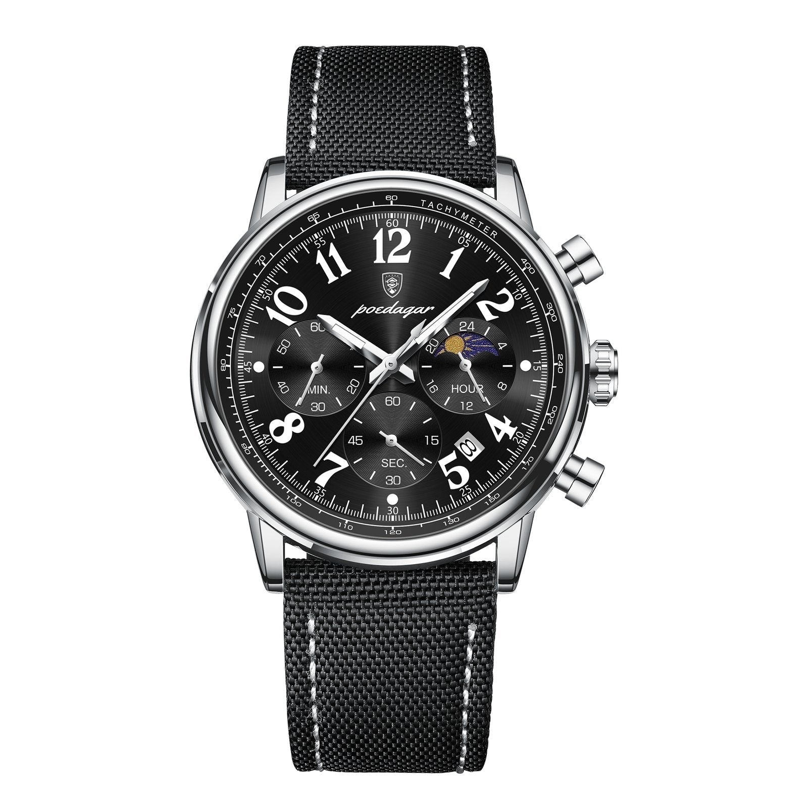 Poedagar 808 watch Silver Black variant