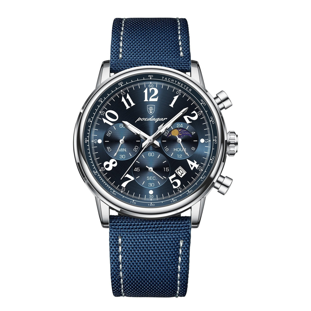 Poedagar 808 watch Silver Blue variant