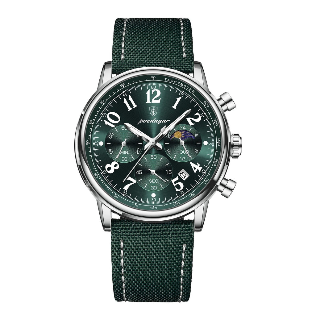 Poedagar 808 watch Silver Green variant