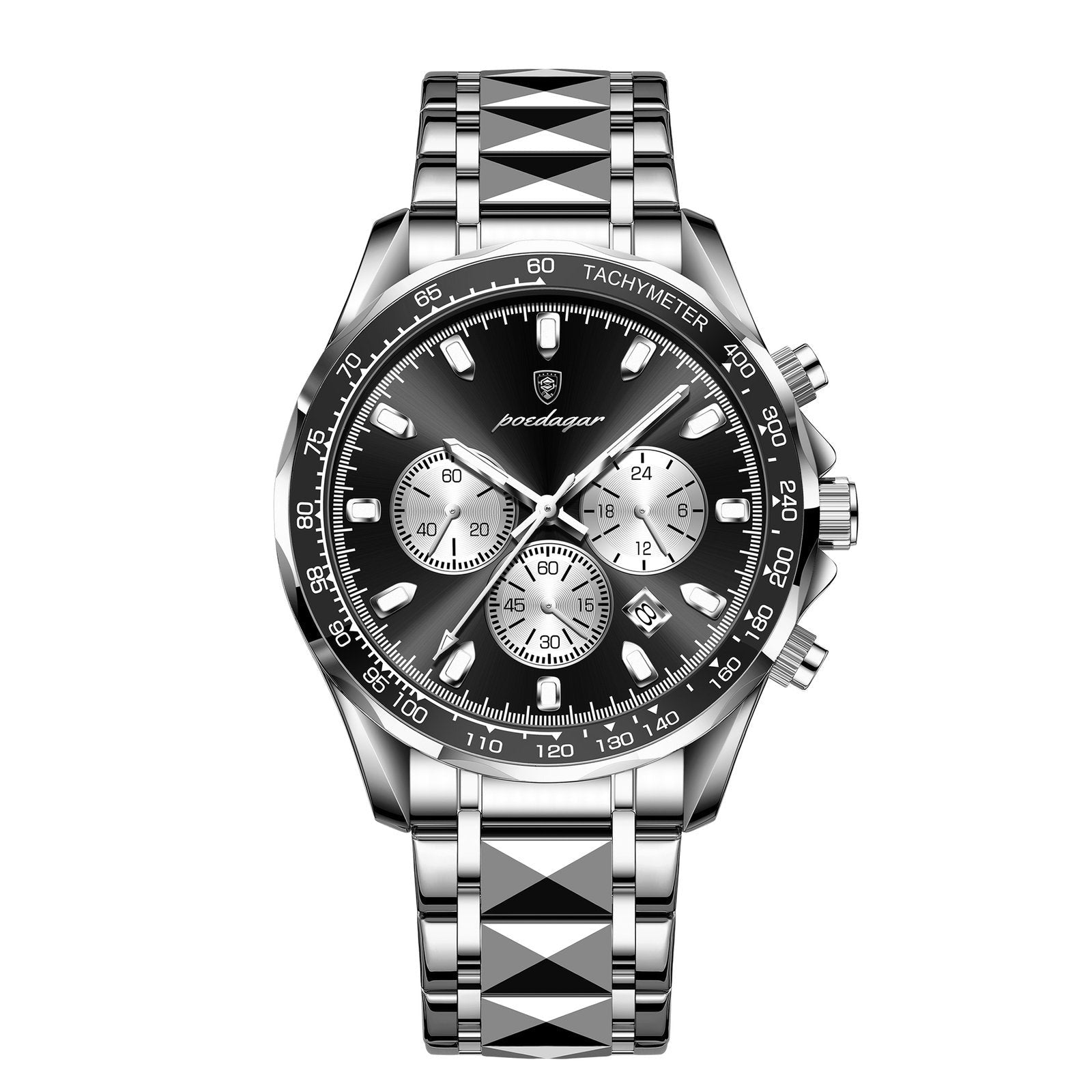 Poedagar 815 watch Silver Black variant