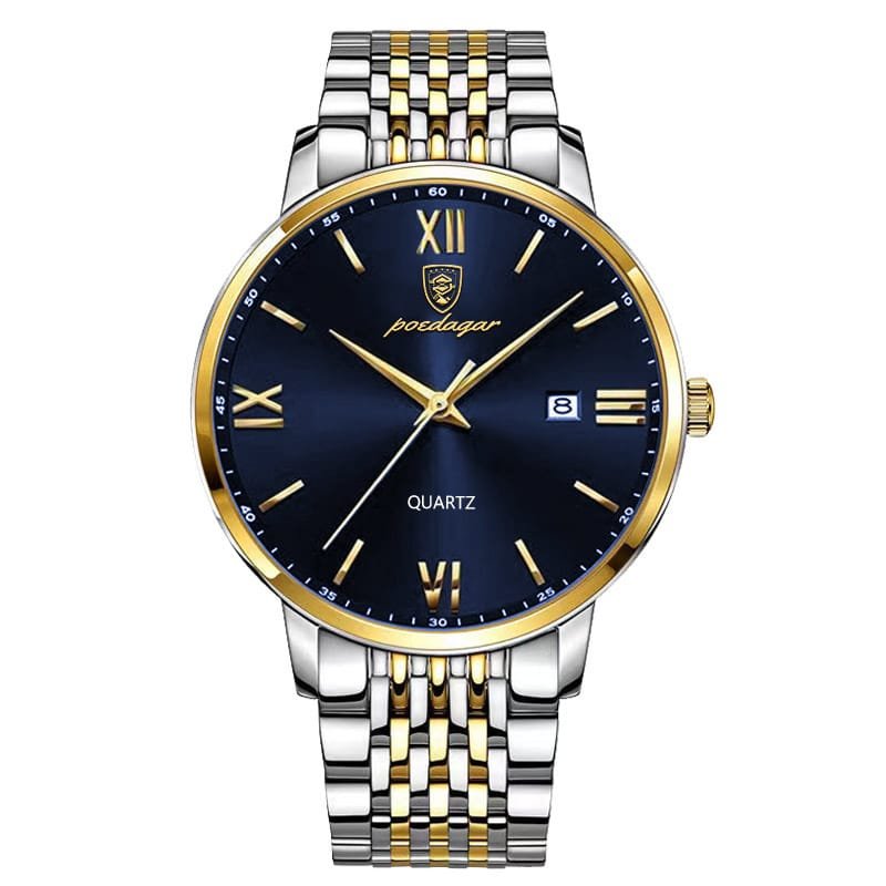 Poedagar 826 watch Gold Blue (Steel) variant