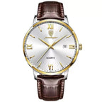 Poedagar 826 watch Gold White (Leather) variant