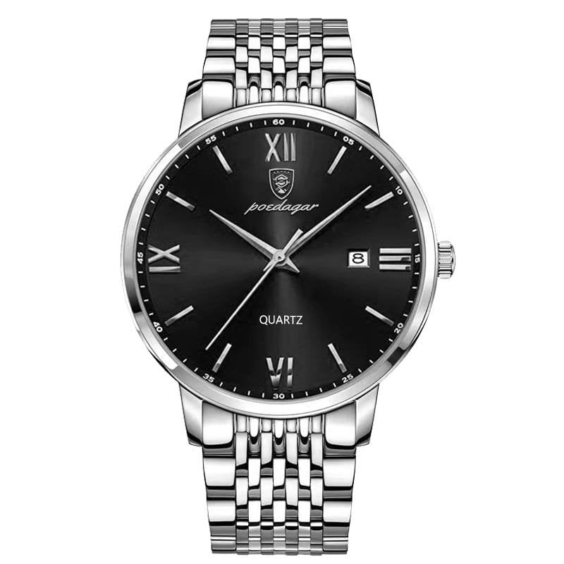 Poedagar 826 watch Silver Black (Steel) variant