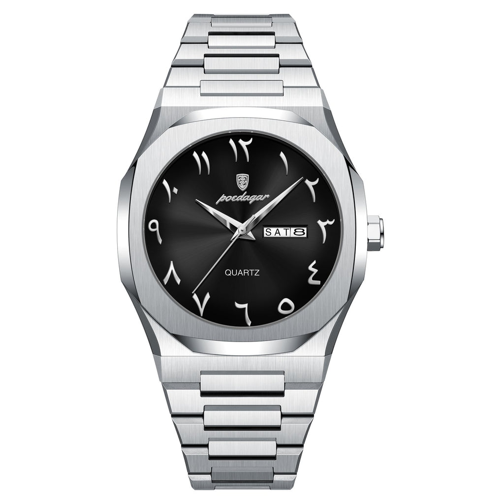 Poedagar 830 watch Silver Black variant