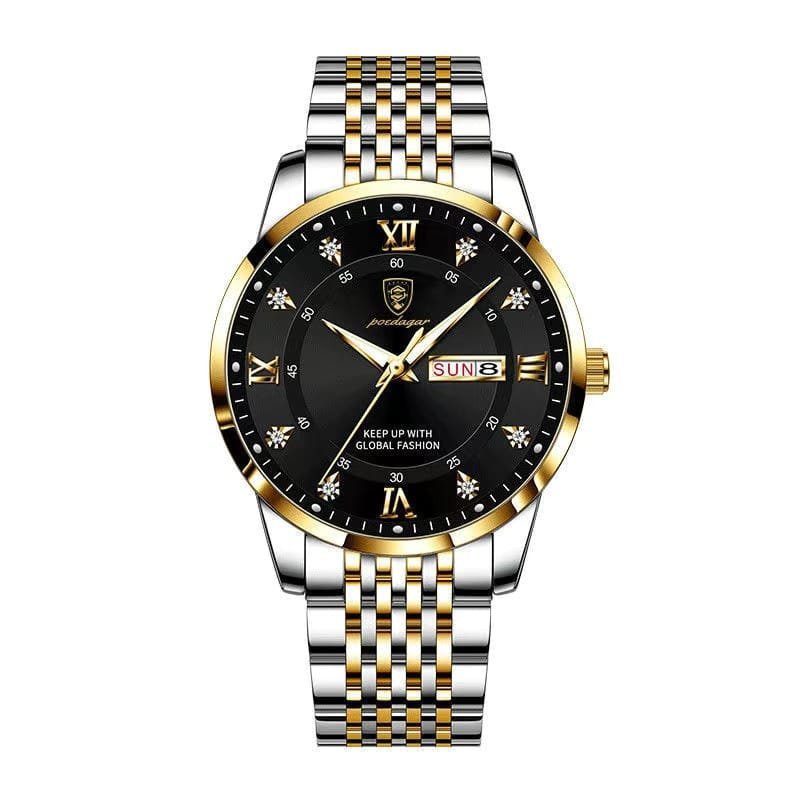 Poedagar 836 watch Gold Black Steel variant