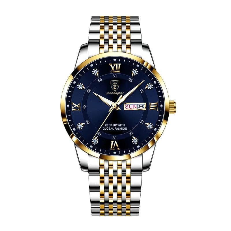 Poedagar 836 watch Gold Blue Steel variant
