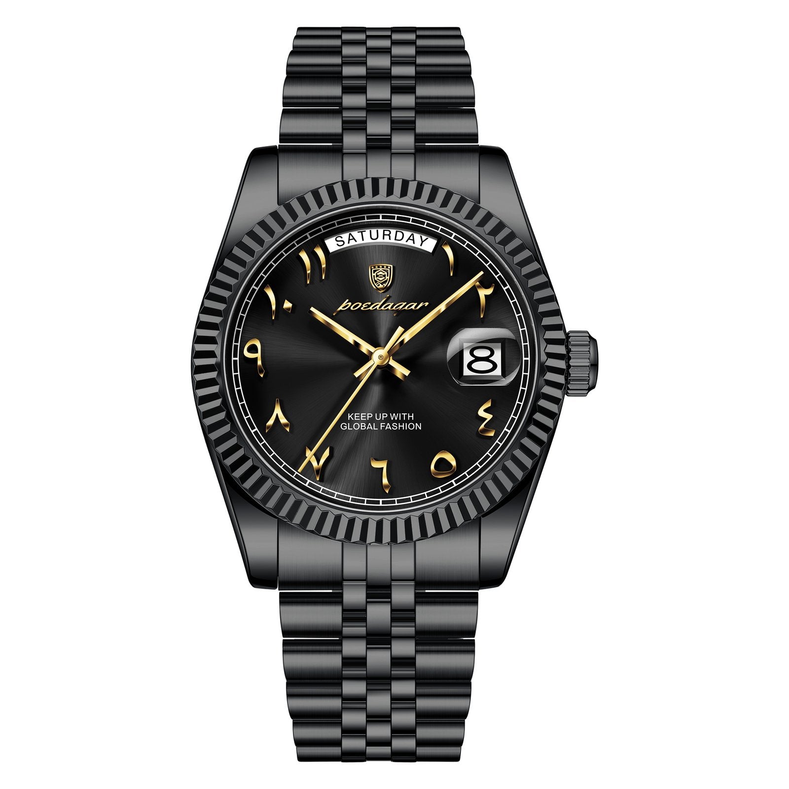 Poedagar 845 watch Black Black Gold variant