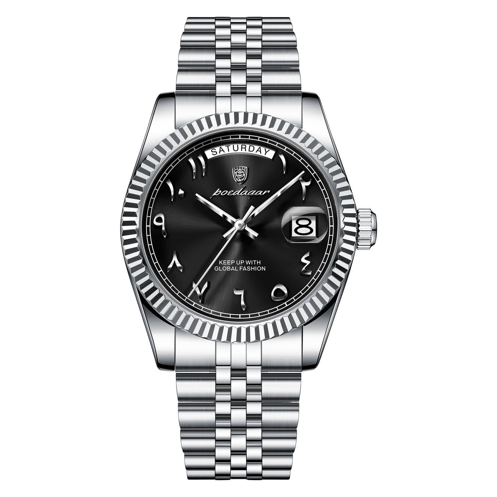 Poedagar 845 watch Silver Black variant