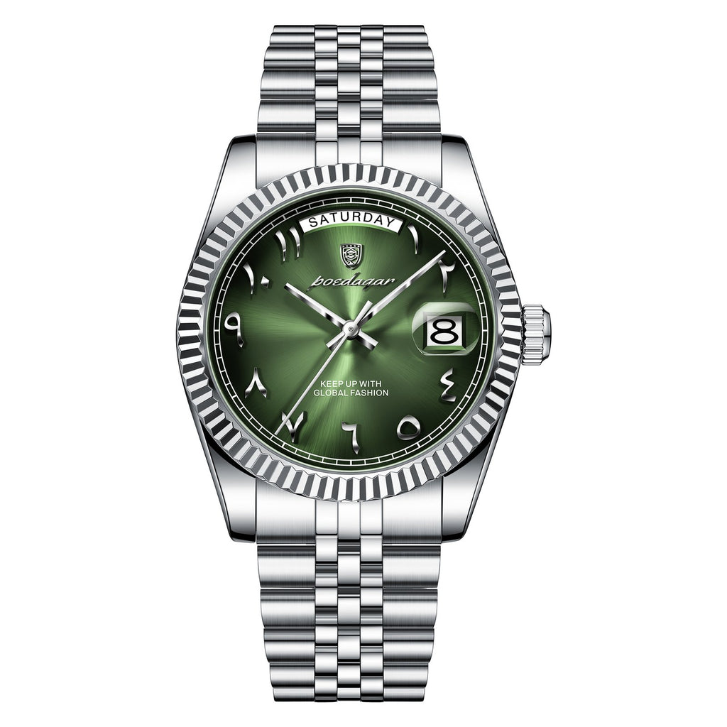 Poedagar 845 watch Silver GR Green variant