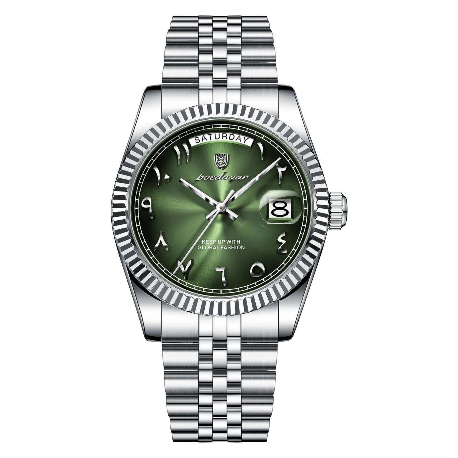 Poedagar 845 watch Silver GR Green variant