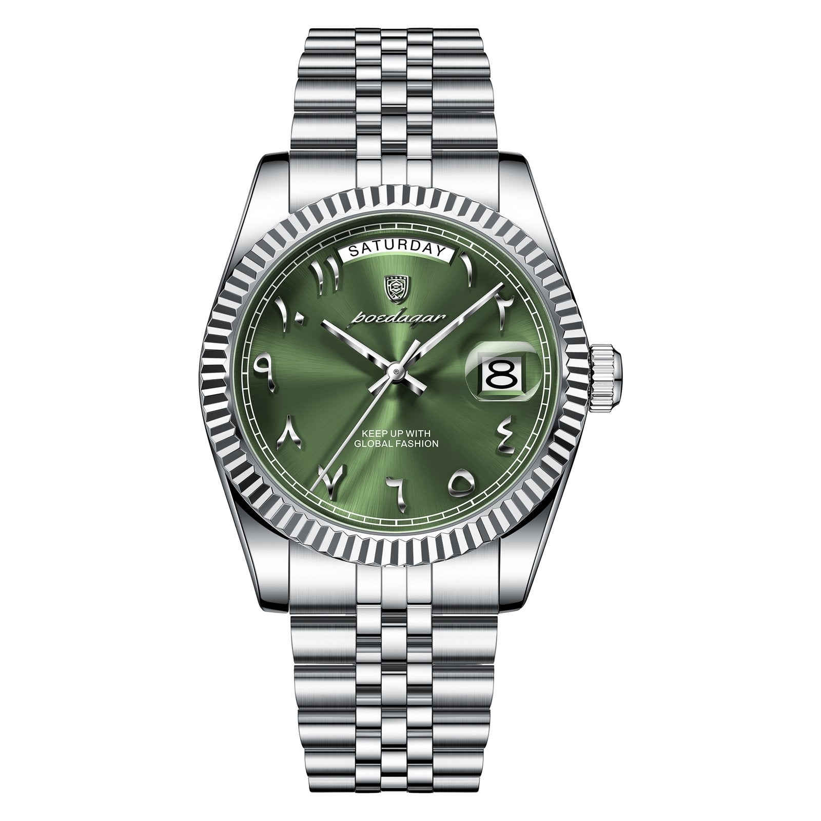 Poedagar 845 watch Silver Green variant