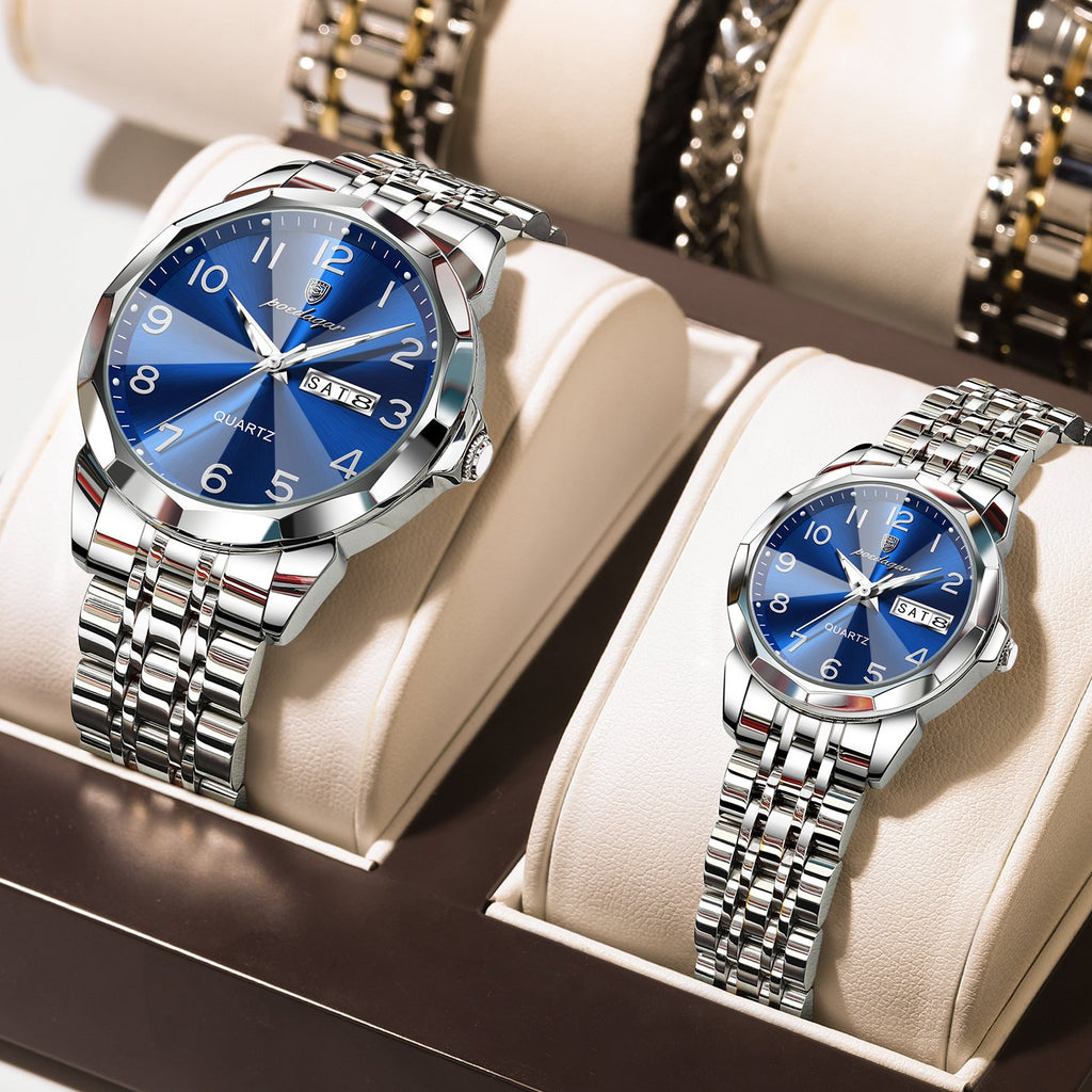 Poedagar 852 watch 3078Silver Blue variant