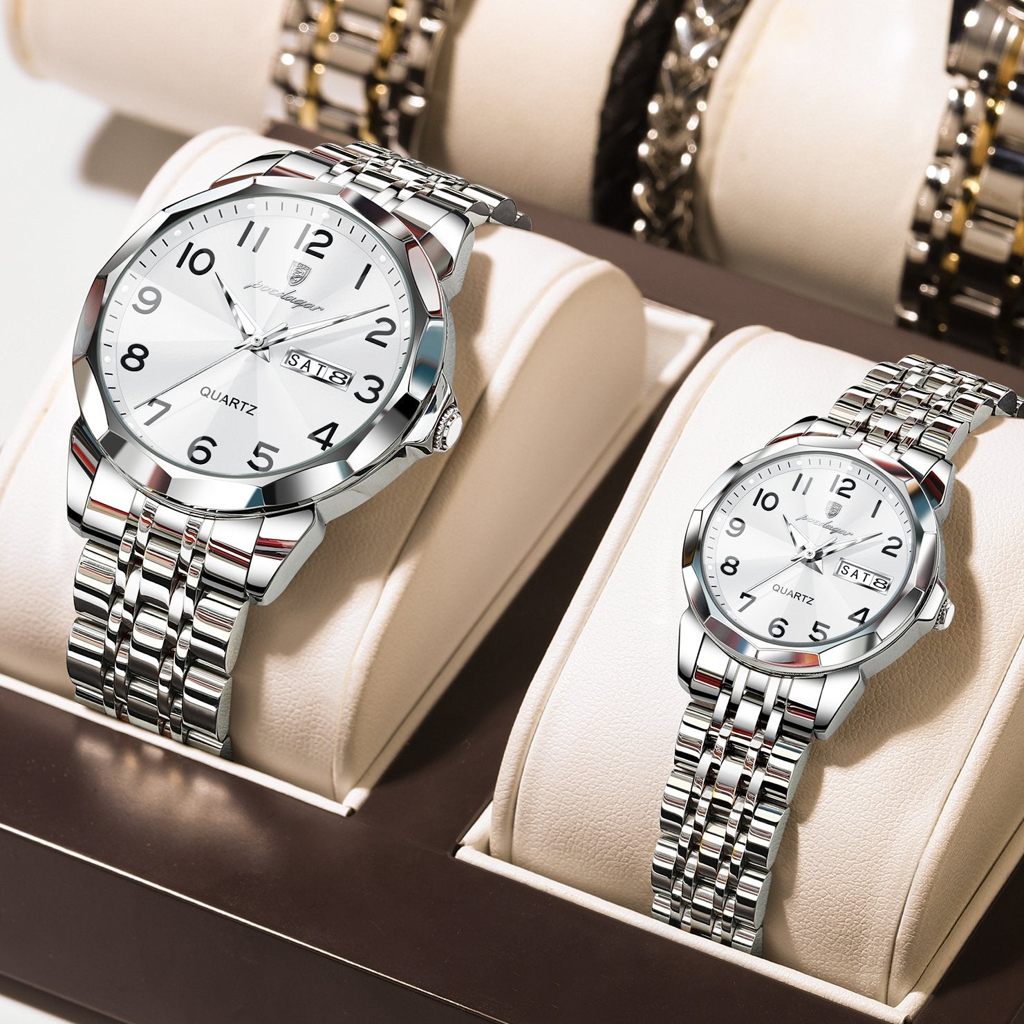 Poedagar 852 watch 3078Silver White variant