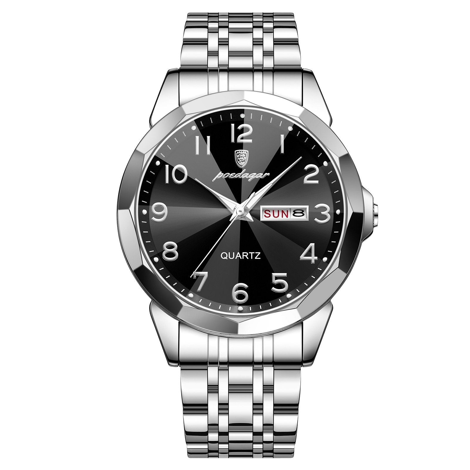 Poedagar 852 watch Silver Black variant