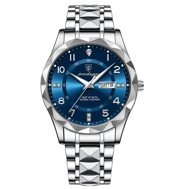 Poedagar 858 watch Silver Blue variant