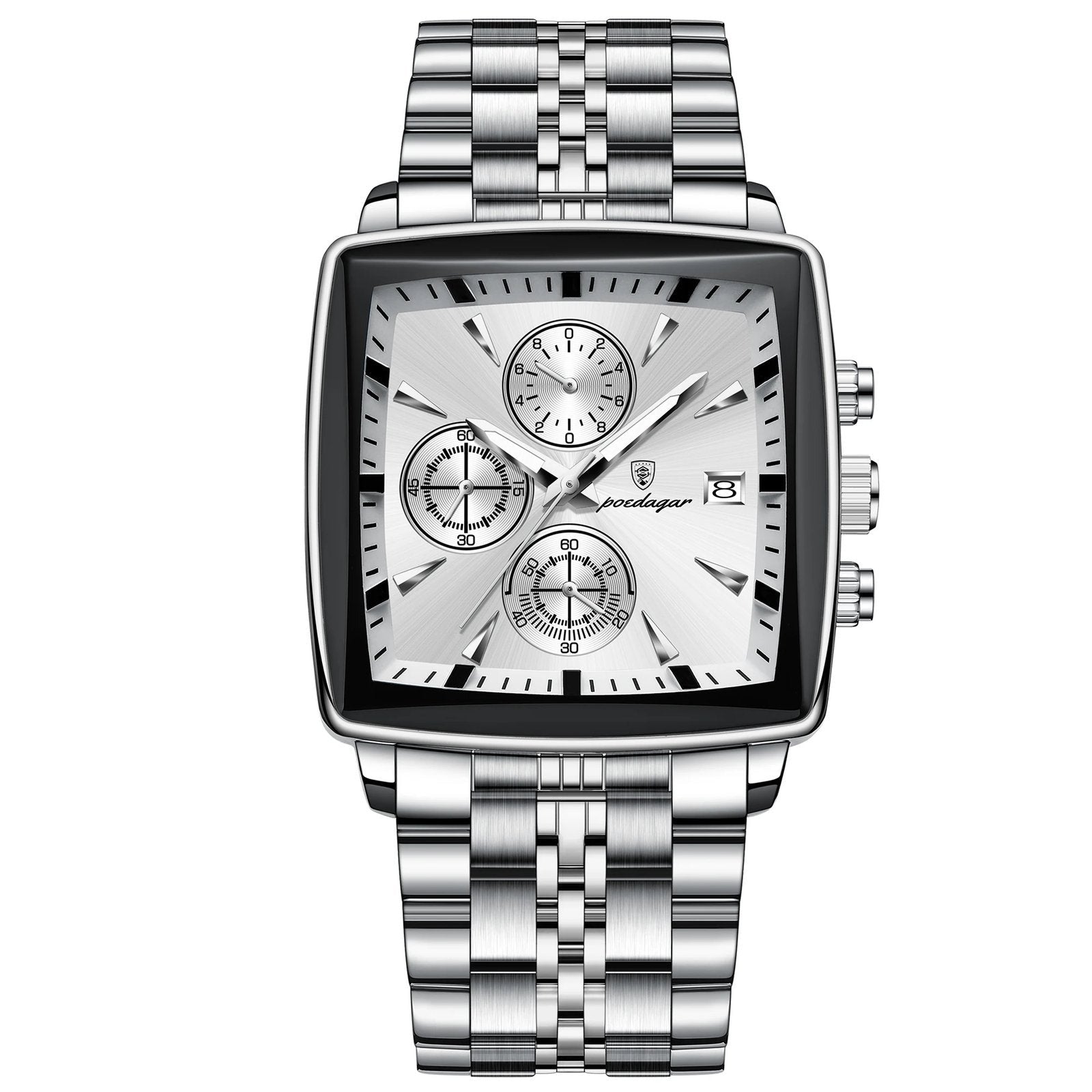Poedagar 866 watch Silver White variant