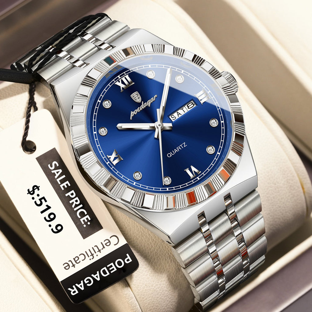 Poedagar 872 watch Silver Blue S variant