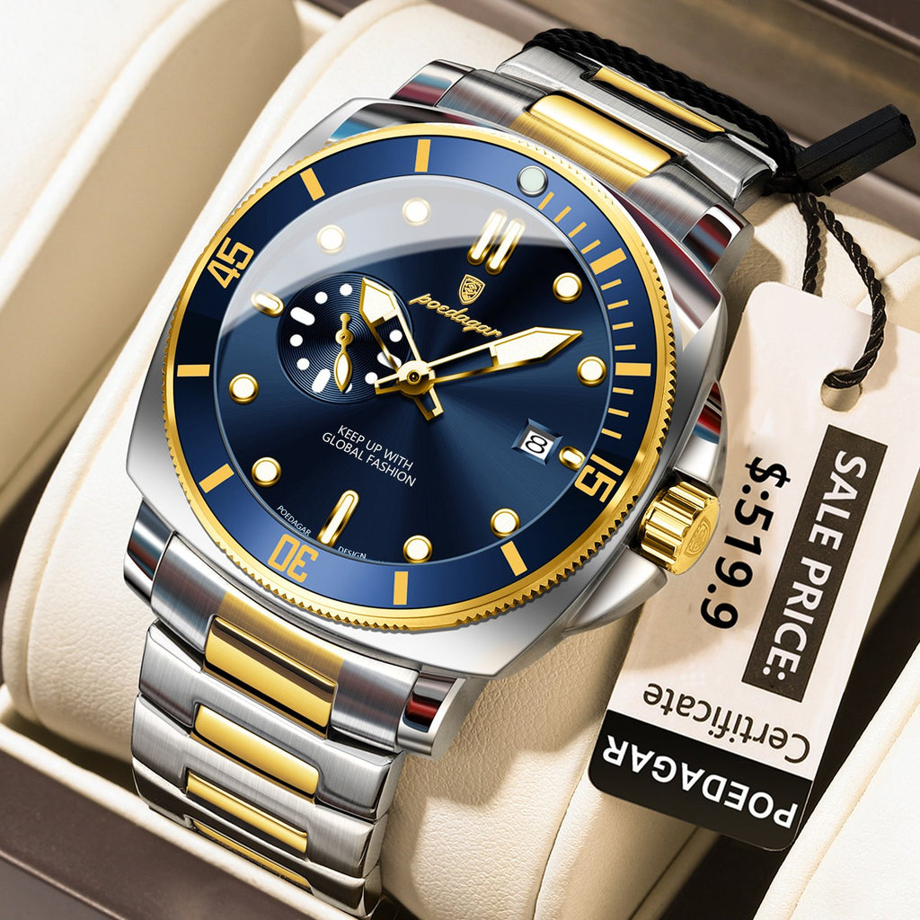 Poedagar 873 watch Gold Blue variant