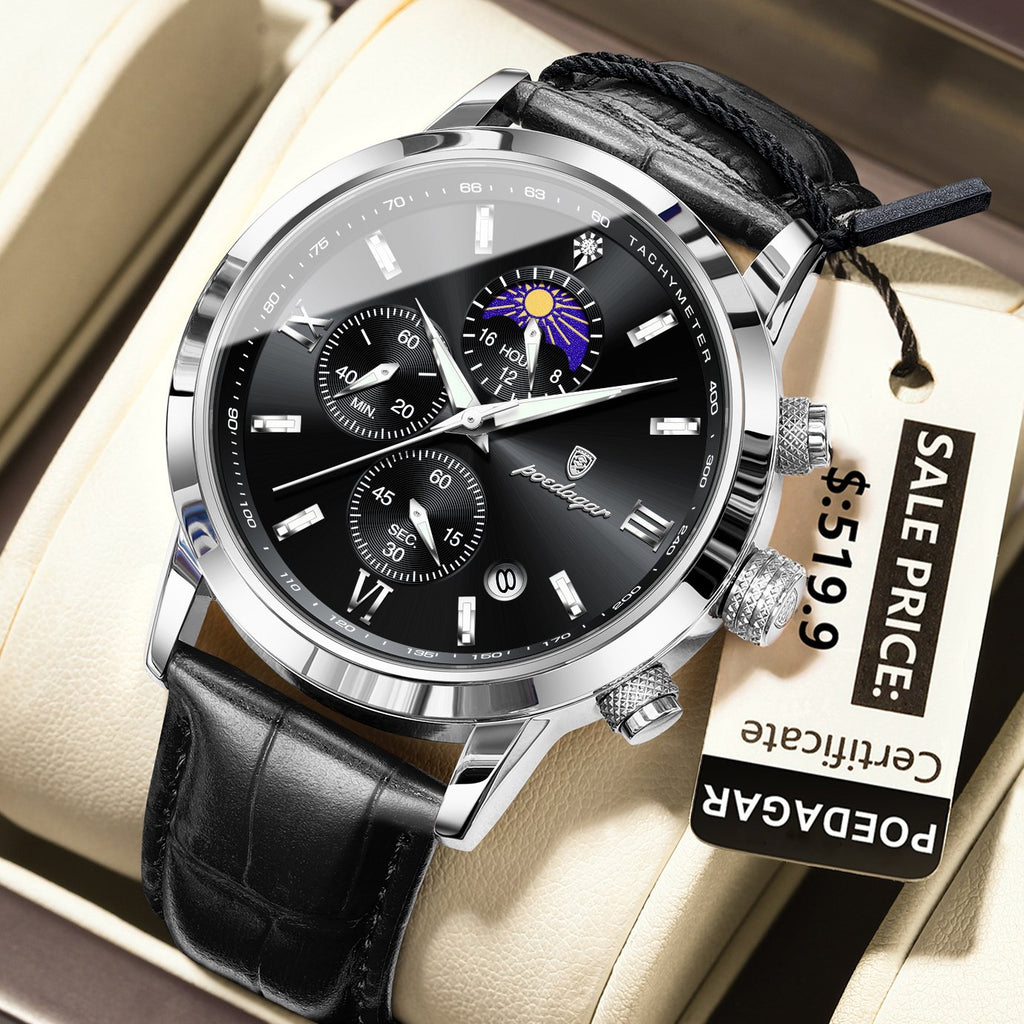 Poedagar 882 watch Silver Black L variant