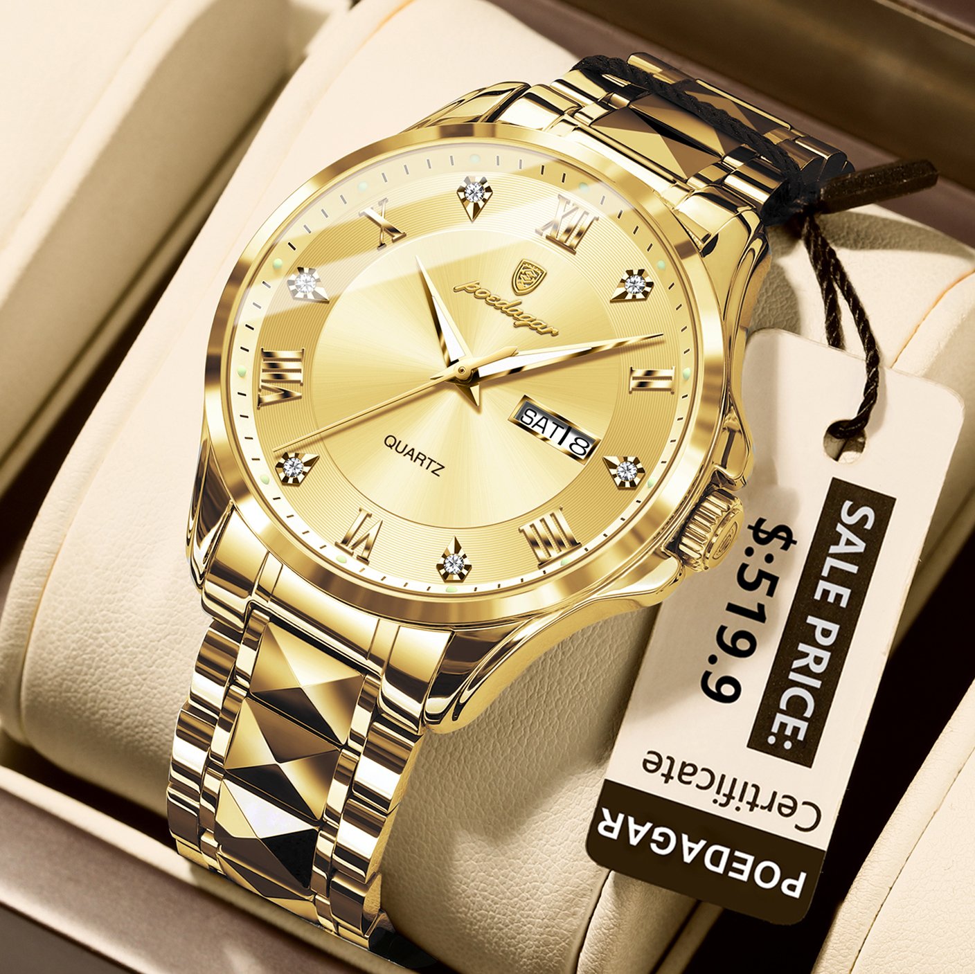 Poedagar 883 watch Gold variant