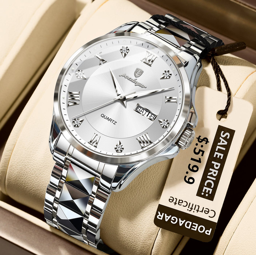 Poedagar 883 watch Silvery White variant