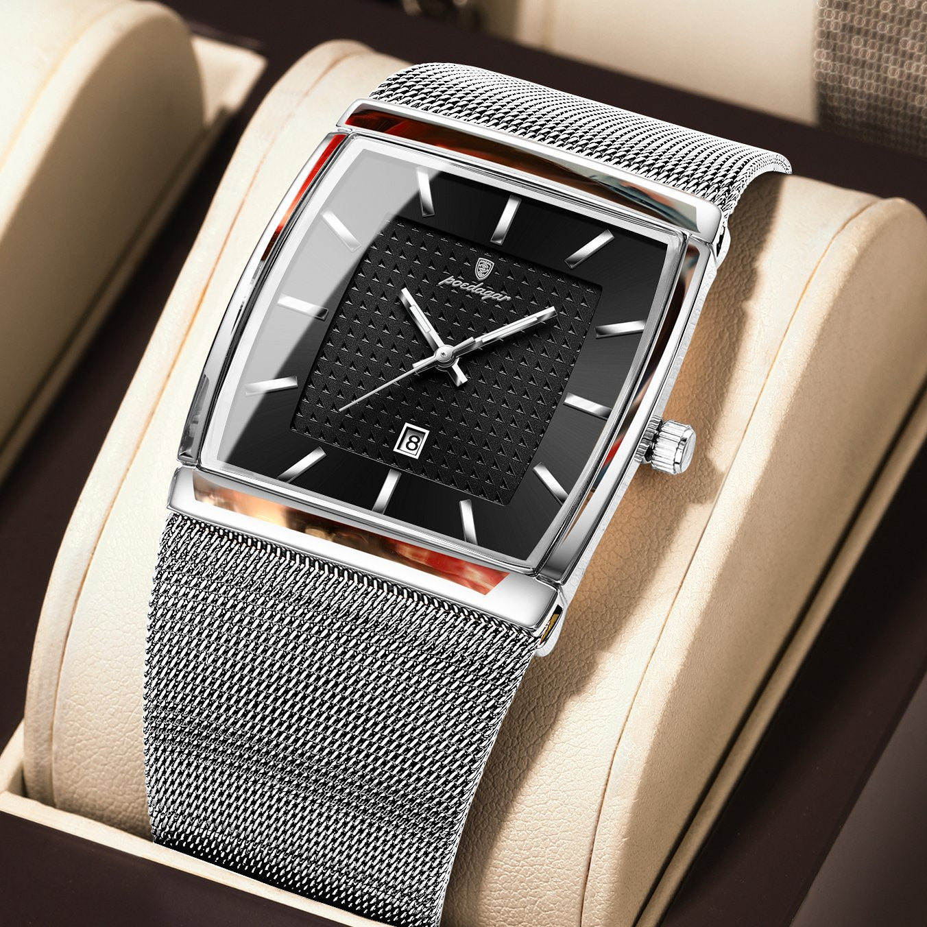 Poedagar 885 watch Silver Black variant
