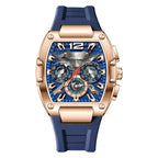 Poedagar 9051 watch Rose Gold Blue variant