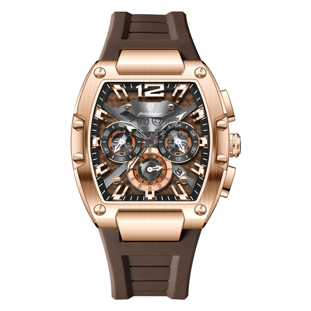 Poedagar 9051 watch Rose Gold Brown variant