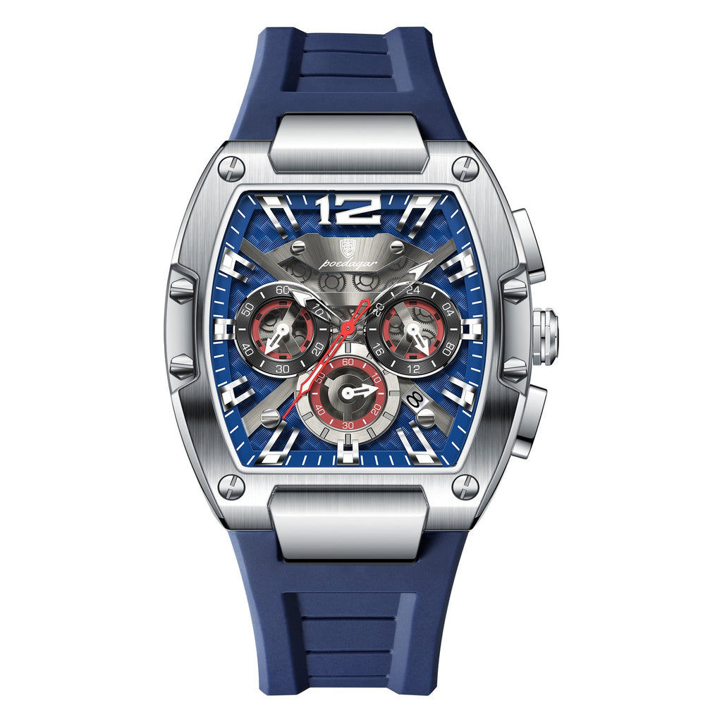 Poedagar 9051 watch Silver Blue variant
