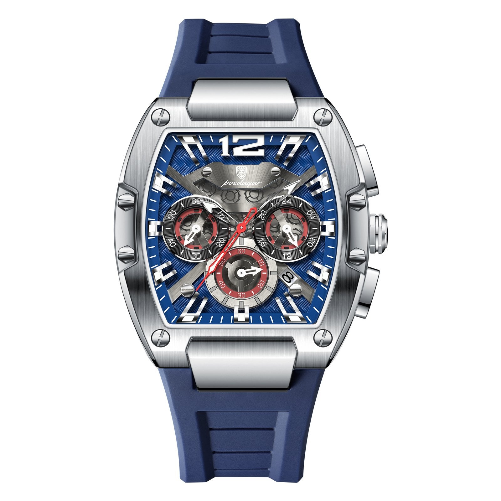Poedagar 9051 watch Silver Blue variant