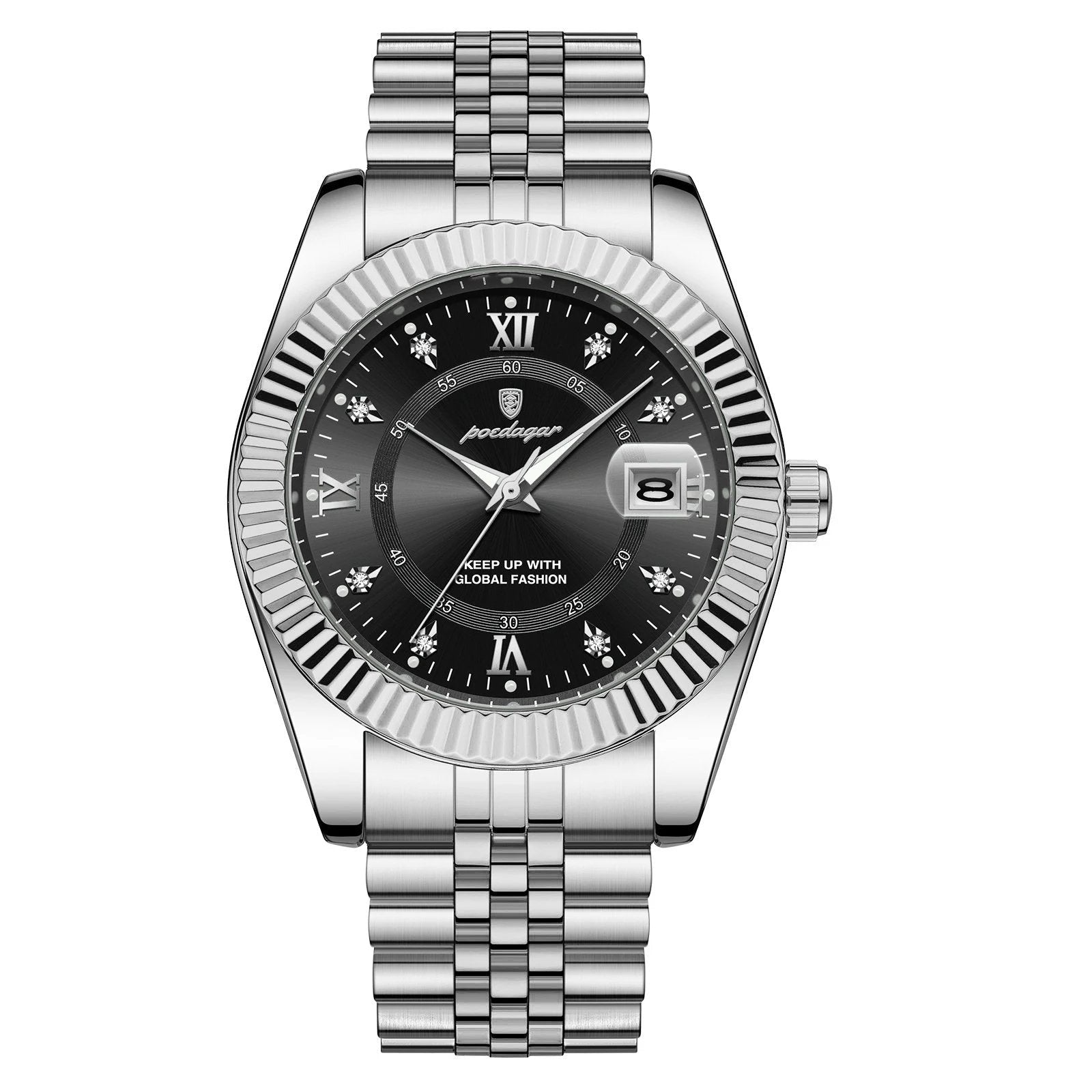 Poedagar 910 watch Silver Black variant