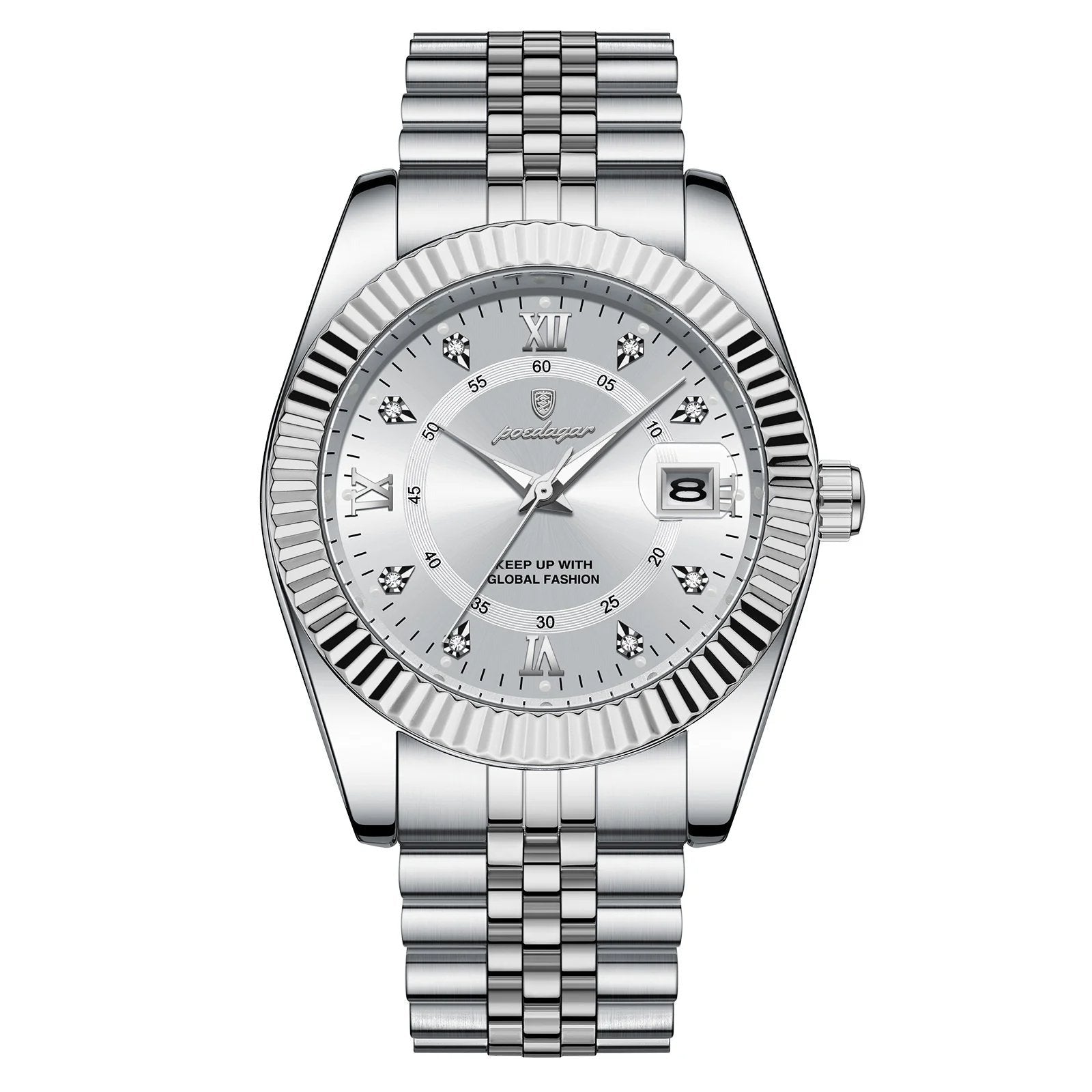 Poedagar 910 watch Silver White variant